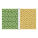 Sizzix Texture Fades Emb. Folders, Chevron & Lattice Set - 65944